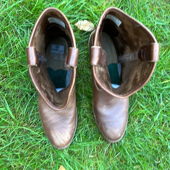 DOUBLE H RANCH WELLINGTON LEATHER WORK COWBOY BOOT double-h country made in USA - Picture 2 of 12